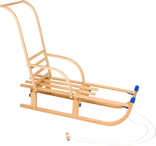 SCHREUDERS SPORT Nijdam Schiebestange und Rückenlehne für Klappschlitten, beige, Einheitsgröße