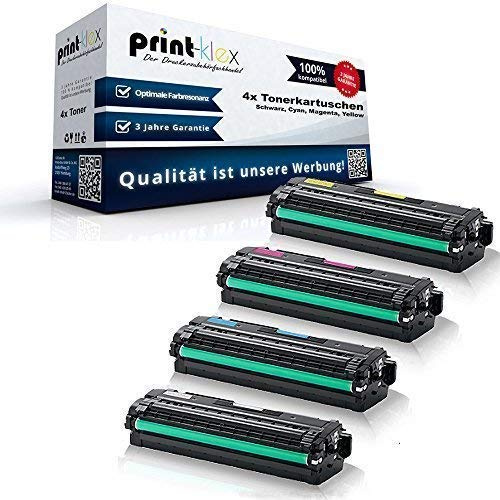 4X Print-Klex Tonerkartuschen kompatibel für Samsung ProXpress C2600 Series Pro Xpress C2620 DW ProXpress C2670 FW Black Cyan Magenta Yellow - CLTK505L/ELS CLTC505L/ELS CLTM505L/ELS CLTY505L/ELS - Co