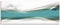 ARTland Qualitätsbilder I Wanddeko Glasbilder Glas Bilder 125 x 50 cm Abstrakte Motive Gegenstandslos Digitale Kunst Türkis D8PO Kreatives Element Petrol