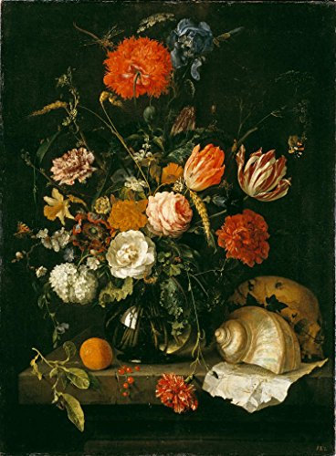 Kunstdruck/Poster: Jan Davidsz. de Heem Memento Mori - hochwertiger Druck, Bild, Kunstposter, 70x95 cm