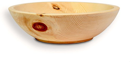 Dekobox Original Zirbenschale - Ø 24cm, Handgedreht aus massivem Zirbenholz, Rustikal, Schale, Bowl, 2 Liter