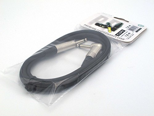 X-LEAD IC35PN015BK Serie PLATINUM, cable de instrumentos profesional de calidad para guitarra/bajo/teclados - Jack/Jack - conectores NEUTRIK originales - (1,5 m, negro) - MADE IN ITALY by INCO