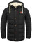 Blend BHFrederic Herren Winterjacke Steppjacke Jacke gefüttert mit abnehmbarer Kapuze Kordelzug Knöpfen Eingrifftaschen Regular fit, Größe:2XL, Farbe:Black (70155)