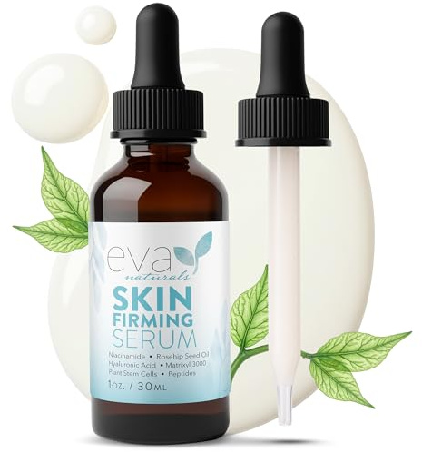 Eva Naturals Hautfestigendes Gesichtsöl (30 ml) – Tages- oder Nachtserum zur Faltenverringerung – Mit Pflanzlichen Aminosäuren, Hyaluron Serum, Peptiden und Niacinamide Serum – Hohe Qualität