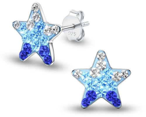 Soul-Cats 1 Paar Stern Ohrstecker aus 925 Sterling Silber