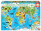 Educa - World Map Animals Puzzle with 150 Pieces composed of Large Pieces Perfectly Finished to Make it Simple and Safe to Handle. Recommended from 6 years (18115)