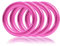 Ganzoo O-Ring Metall für Hunde-Leine, 25mm Innen-Durchmesser, 4 Stück, Stahlring, legierter Stahl, Nicht rostend, Rund-Ringe für Paracord 550 Halsband, Handtasche, Metallring, Basteln, Farbe Pink