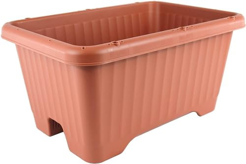 Iris Ohyama, Pot pour plantes jardinière aérienne avec système de drainage de l'eau pour le jardinage - Air Vegetable Planter 530, Marron