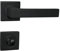 domino QUBIK-QR - Juego de manillas para puerta de baño, roseta cuadrada, para puertas de baño, set de aseo, herrajes para puerta de aluminio, color negro