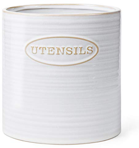 YHOSSEUN Pot à ustensiles de cuisine en porcelaine - Style vintage - Ovale