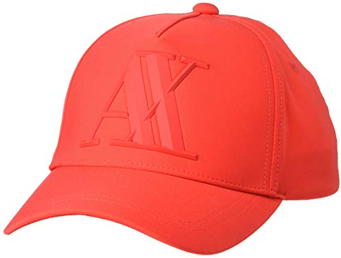 Armani Exchange Men's Essential, Embossed Logo Baseball Cap, Red, Einheitsgröße