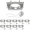 ledscom.de 10 Stück Deckeneinbaurahmen RIR Einbaurahmen chrom matt eckig (LED/Halogen/GU10/MR16/PAR16/50mm) inkl. GU10 Fassung