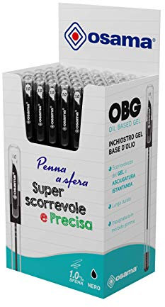 Osama – Blaue Gelschreiber mit OBG-Tinte, 10-teiliges Farbset – supergleitender und präziser Gelschreiber mit Kappe – Kugelschreiber 1,0 mm Ideal für Schul- und Schreibbedarf, Büro und Universität