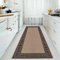 PHP Carpet Runners for Hallways Non-Slip Long & Wide Heavy-Duty Plain Super Absorbent Area Rugs, Stair Carpet and Kitchen Anti-slip Floor Mats - Greeky Rug (Beige & Black, 66 x 120 cm - S Runner)