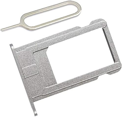 Lazyouth SIM Card Tray Holder Slot Replacement Compatible with iPhone 6 4.7 Inch with Eject Pin (Grey)