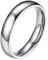PROSTEEL Trauring Verlobungsring für Männer Edelstahl Herren hochglanzpoliert Bandring Größe 64 einfach 4mm breit Modeschmuck Accessoire für Partnerschaft Freundschaft