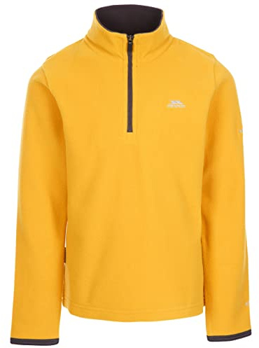 Trespass Girls 1/2 Zip Fleece Jumper Sybil - Kids Activewear Microfleece, Zipper Pullover Sweatshirt, Contrast Binding On Cuffs, Contrast Facing On Inner Collar