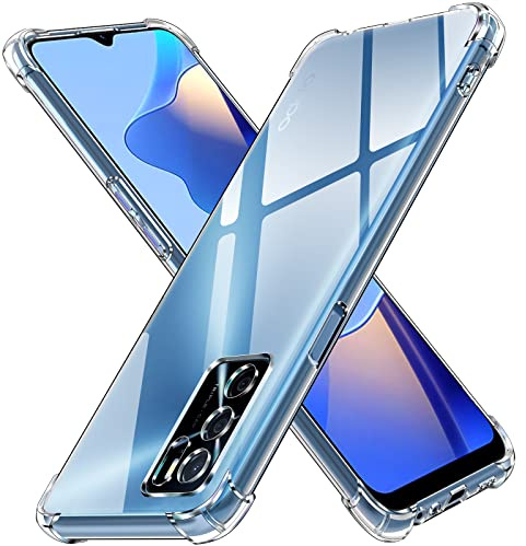ivoler Klar Silikon Hülle für Oppo A16 / Oppo A16s / Oppo A54s mit Stoßfest Schutzecken, Dünne Weiche Transparent Schutzhülle Flexible TPU Durchsichtige Handyhülle Kratzfest Case Cover