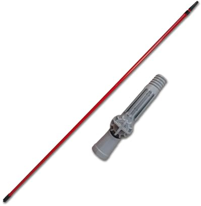 DERPOL - Asta telescopica 4 metri - Bastone allungabile universale con punta snodabile per accessori - Rullo pittura, ragnatore, pulizia, spolverino, polvere.
