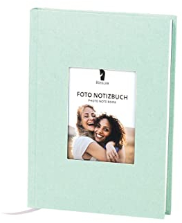 Rössler Papier 18863200651 - Foto-Notizbuch, Mint, dotted, DIN A5, 192 offwhite Seiten, gebunden, 1 Stück