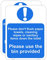 Haobase 2 Pcs Please Do Not Flush Paper Towels, Cleaning Wipes Or Sanitary Items Down The Toilet Please Use The Bin Provided Sign - Self Adhesive Vinyl (20cm x 15cm)