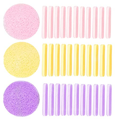 36 Pcs Facial Sponges Compressed Makeup Sponges Soft Face Sponges for Facial Cleansing and Makeup Removal