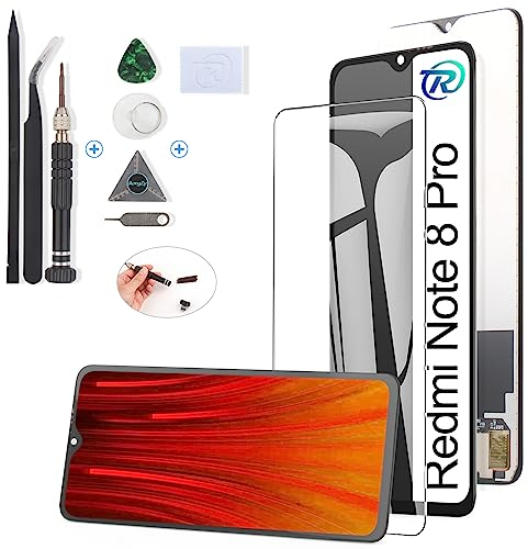 RongZy para Xiaomi Redmi Note 8 Pro Reemplazo de Pantalla Táctil LCD + Compatible con Redmi Note 8 Pro el Kit de Herramientas de la Pantalla de Montaje del Teléfono(Negro)