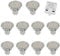 VBLED 10Stk. Pack LED Lampe Spiegellampen MR11-G4 (GU4) Sockel 2W, 12VDC, 3000K Warmweiß, 210LM mit 3 Stufen LED Dimmer