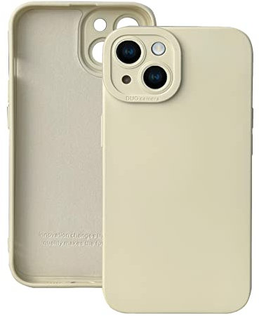 LOOKSEVEN For iPhone 14 Case, White Silicone TPU Rubber Back Cover Case Compatible for iPhone 14 (6.1 inch)