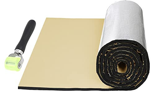 QUARKZMAN Isolant Thermique Autocollant Voiture 10mm Isolation Phonique Moteur Capot 200x50cm (Rouleau)