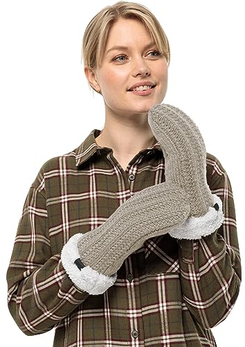 Jack Wolfskin Damen Highloft Knit Mitten W Handschuh, Dusty Grey, M