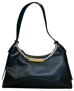 ARMANI EXCHANGE BORSA A TRACOLLA Borsa in ecopelle Catenina frontale con il logo inciso Rifiniture color oro Chiusura con zip Spallaccio singolo regolabile Interno foderato e logato Logo frontale in