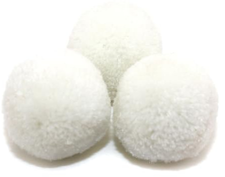 Egurs Pompons 50 Stück Bunte Pom Pom Kaschmir Bommeln zum Basteln Verschiedene Dekorative Pom Poms Flauschigen Plüsch Pompoms Bälle Kunsthandwerk für DIY Kreative Crafts Handwerk 1#Weiß 4cm