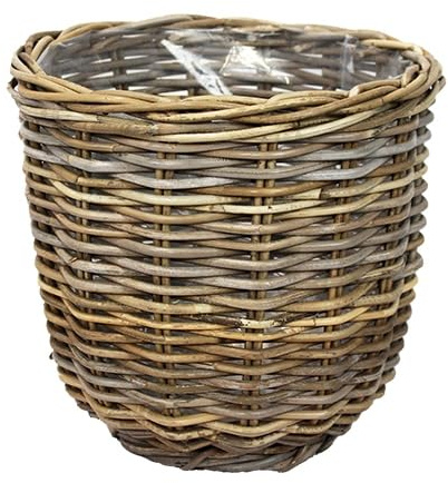 Van der Leeden Planter Rat. Rnd Grey - Diameter 36x35 cm