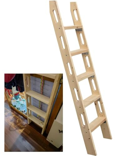 Etagenbettleiter Aus Holz, Ersatzbettleiter for Zuhause, Geneigte Leiter Aus Holz for Hochbetten, Geeignet for Schlafsäle Im Dachgeschoss, Belastung 200 Kg (Size : 125cm(49in))