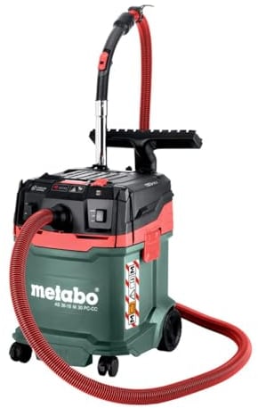 metabo Akku-Sauger AS 36-18 M 30 PC-CC - 18 V Akku-Staubsauger, 30 l Behälter, 3300 l/min Luftleistung - Nass- und Trockensauger Staubklasse M Zertifiziert, Eco-Modus, CordlessControl - Inkl. Zubehör