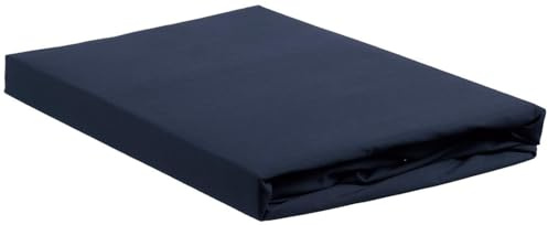 Ambiante Renforcé-Spannbettlaken für 35cm hohe Matratzen Cotton Uni Farbe Dark Blue Größe 140x200