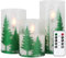 Eldnacele Glas-LED-kerzen mit Fernbedienung und Timer, batteriebetriebene flammenlose Weihnachtsbaumkerzen mit flackerndem 3D-Docht für Wohnkultur und Weihnachtsgeschenke, Grün