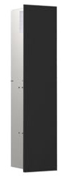 Emco Asis Pure Badezimmer Einbauschrank I WC-Modul Unterputz I Badschrank mit Glasfront schwarz matt