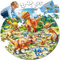 72-teiliges Rundpuzzle für Kinder im Alter von 4–6 und 6–8 Jahren, Dinosaurier-Bodenpuzzle für Kinder im Alter von 3–5 Jahren, Kinderpuzzle-Spielzeug für 5–8-Jährige