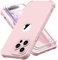 ORETECH for iPhone 14 Pro Max Case 6.7 inch, with [2 Pack Screen Protector] [Camera Lens Guard] [15FT Military Grade Drop Test] 360° Shockproof Slim Fit Design Rubber Bumper Phone Cover - Baby Pink