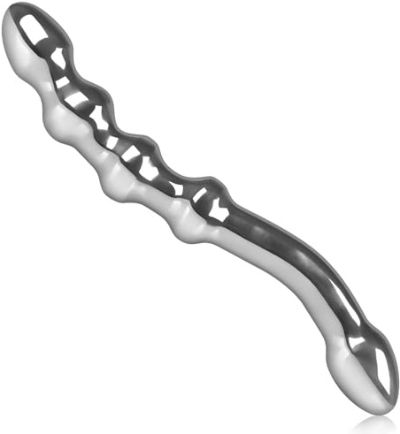 SXOVO Edelstahl Anal Plug Dildo Metall Doppel Dildo Anal Kugeln G Punkt Stimulator Prostata Massagegerät Sexspielzeug für Männer Frauen Paare Extrem Sex
