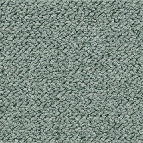 Grüner Teppichboden Meterware in 500 cm und 400 cm Breite Schlingen Auslegware ideal für Wohnzimmer und Esszimmer