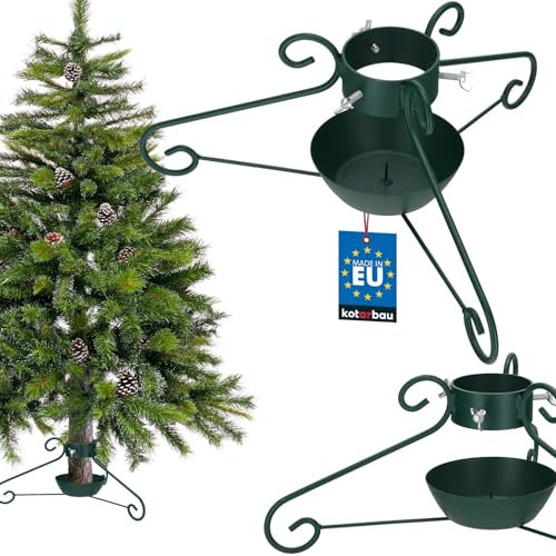 KOTARBAU® Weihnachtsbaumständer mit Wassertank Grün dekorative Christbaumständer Tannenbaumständer mit Wasser Behälter Ornament Baumständer Weihnachten Weihnachtsbaum Ständer Weihnachtsbaum Halter