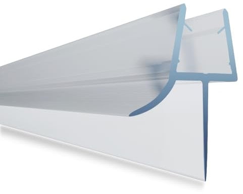 ARVO Shower Screen Seal Strip for 4-6 mm Glass | Clear Shower Door Seal Strip for Gaps Up to 18 mm | Watertight Shower Glass Seal Strip for Straight Doors – 90 cm Length