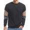 VEIISAR Herren Sweatshirt mit Rundhalsausschnitt Männer Basic Pullover Langarmshirts Freizeit Sport Shirt (615 Black XL)