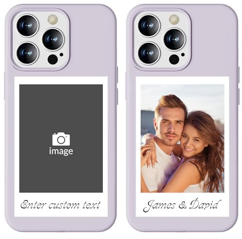 CHABDA personalisierte Handyhüllen mit Bild Foto Text für iPhone 16 15 14 13 12 11 Pro/Max/Mini XR X Xs Max 7 8 SE20/22 Selbst gestalten für individuelle TPU Hülle Freunde Familie Kinder Haustiere