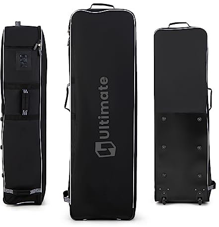 COSTWAY Golf Reisetasche mit Rädern, Golfbag faltbar aus Oxford-Gewebe für Golfschläger, Golftasche mit Schlüssel & Namenskartenhalter, Golfschlägertasche für Reisen und Flüge, 38 x 25 x 125 cm