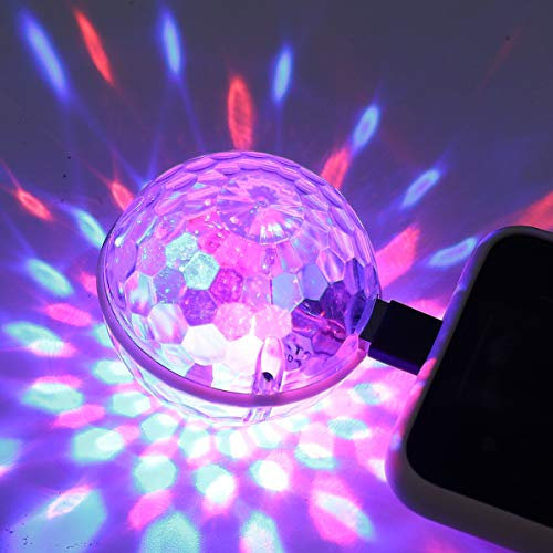 IWOWHERO 1Pezzi Luce Da Mini Ball LED Rgb Strobo Per Discoteca e Festa Effetti Luce Colorati Per Bar e Ktv Design Elegante e Versatile Compatibile Con Diversi
