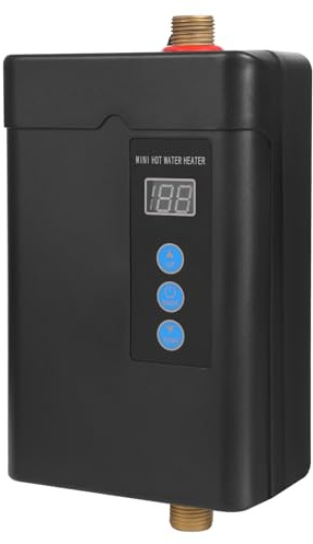 YNAADYH Durchlauferhitzer 230V - 5000W Untertischboiler Niederdruck -30-55℃ Durchlauferhitzer Dusche - Elektrischer Wassererhitzer Tankloser Wassererhitzer (schwarz)